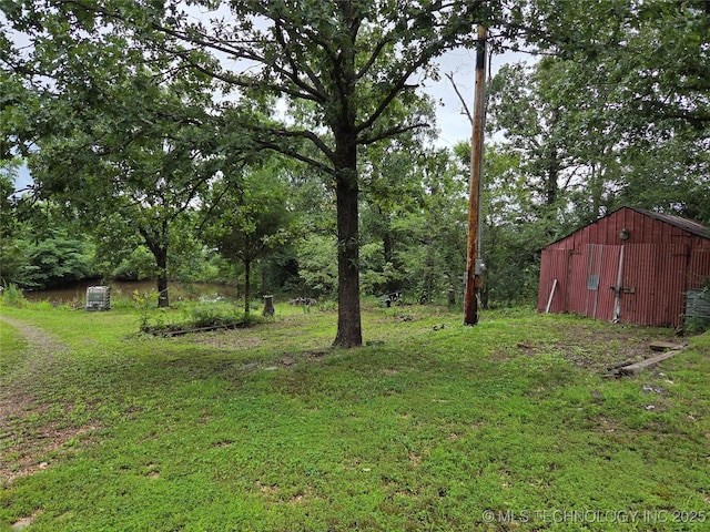 92133 S 4676th Rd, Bunch, OK 74931 - view of yard with an outbuilding