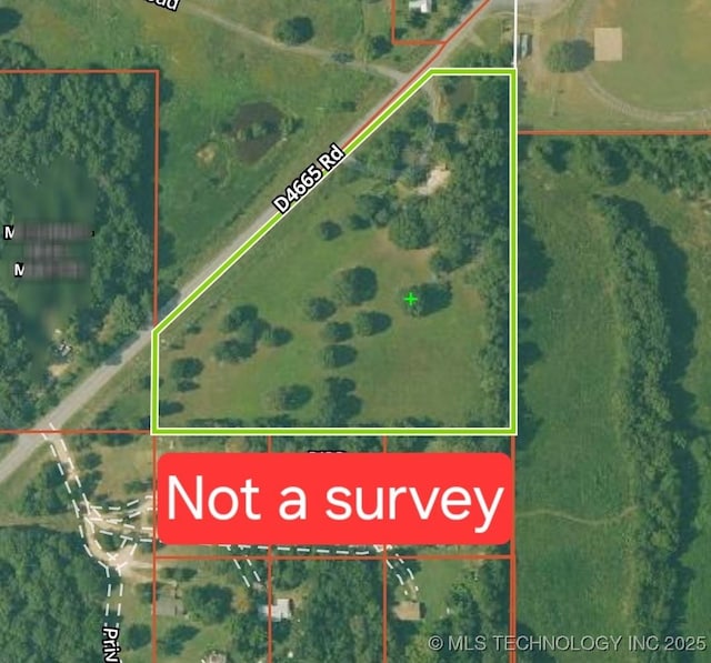 92133 S 4676th Rd, Bunch, OK 74931 - map / location featuring property boundaries highlighted