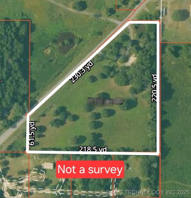 92133 S 4676th Rd, Bunch, OK 74931 - map / location featuring property parcel outlined