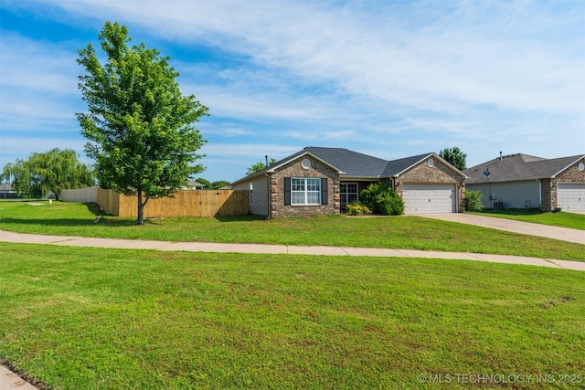 2708 W Fredericksburg St, Broken Arrow, OK 74011 - ranch-style home with driveway, an attached garage, and brick siding