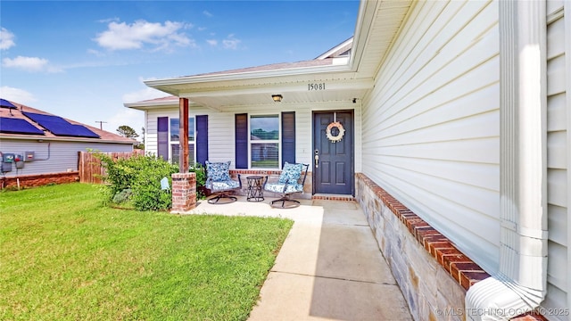 15081 S 276th E Ave, Broken Arrow, OK 74429 - view of exterior entry with a porch