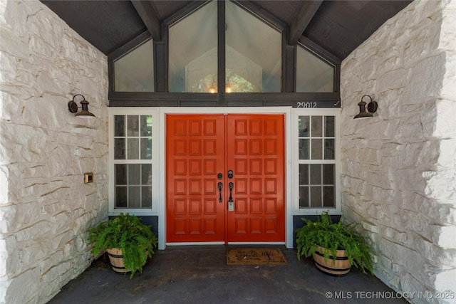 29012 E 63rd St, Broken Arrow, OK 74014 - view of exterior entry featuring stone siding