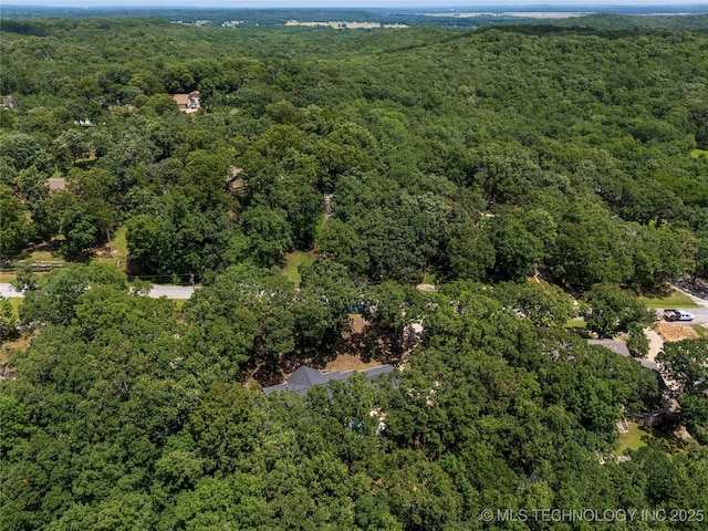 29012 E 63rd St, Broken Arrow, OK 74014 - aerial view of property's location with a heavily wooded area