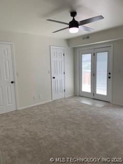 4822 S Quaker Ave, Tulsa, OK 74105 - carpeted empty room featuring a ceiling fan and baseboards