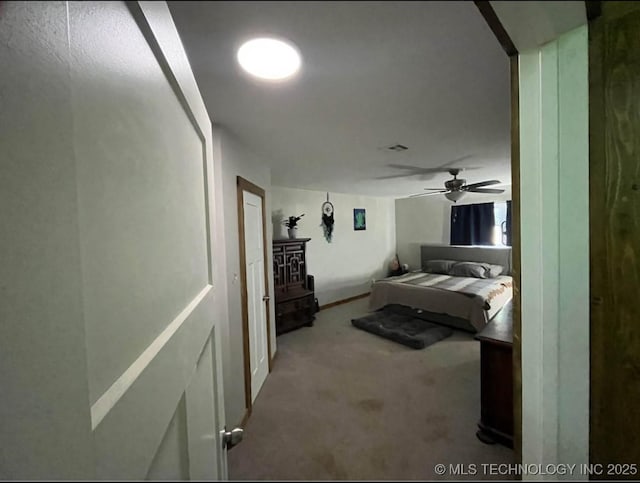 23422 E 79th St S, Broken Arrow, OK 74014 - carpeted bedroom with a ceiling fan