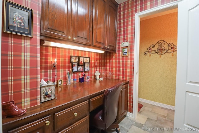 12310 S Mesa Rd, Sapulpa, OK 74066 - office featuring built in study area and baseboards