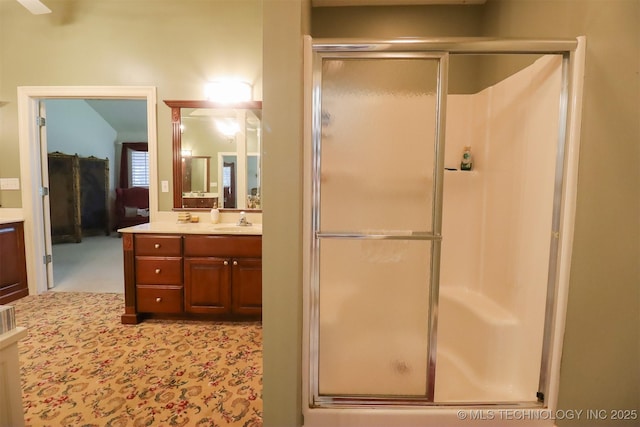 12310 S Mesa Rd, Sapulpa, OK 74066 - full bath with vanity and a shower stall