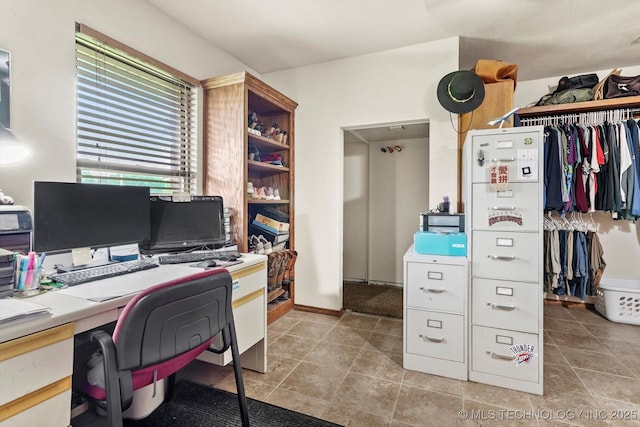 4152 W Oak St, Skiatook, OK 74070 - home office with light tile patterned floors