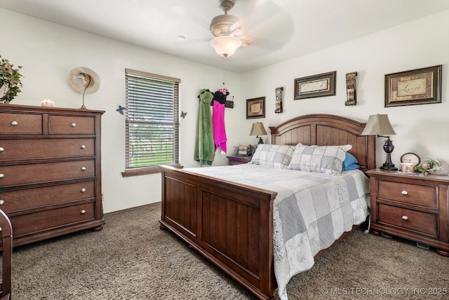 4152 W Oak St, Skiatook, OK 74070 - bedroom featuring carpet and a ceiling fan