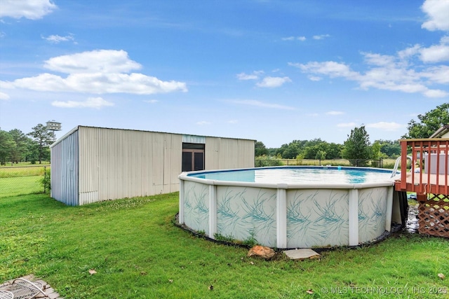 4152 W Oak St, Skiatook, OK 74070 - view of pool featuring a wooden deck