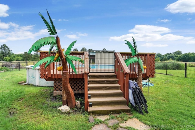 4152 W Oak St, Skiatook, OK 74070 - view of jungle gym with a wooden deck
