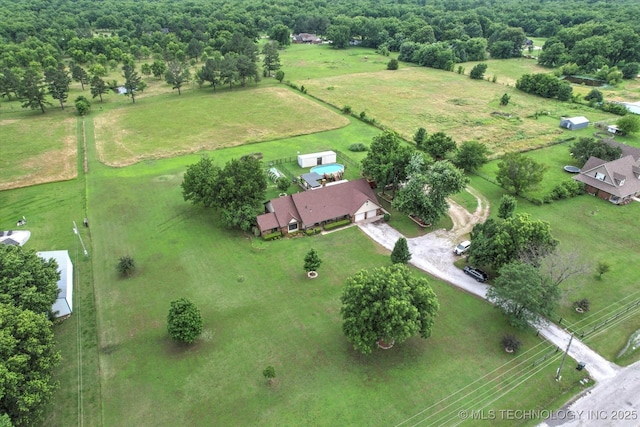 4152 W Oak St, Skiatook, OK 74070 - aerial view of property's location featuring rural landscape