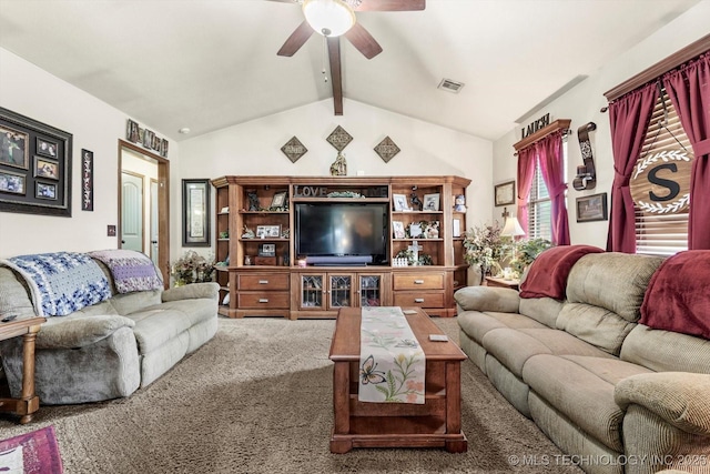 4152 W Oak St, Skiatook, OK 74070 - living room with carpet floors and a ceiling fan