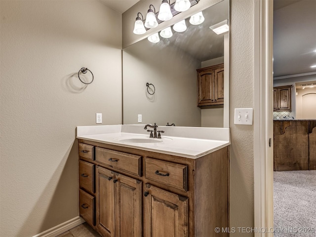4667 E 144th Pl S, Bixby, OK 74008 - bathroom featuring vanity and baseboards