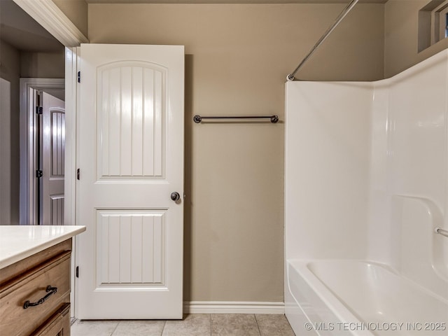 4667 E 144th Pl S, Bixby, OK 74008 - full bathroom featuring vanity, tile patterned flooring, and bathtub / shower combination