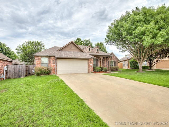 4667 E 144th Pl S, Bixby, OK 74008 - traditional-style house featuring brick siding, a garage, concrete driveway, a shingled roof, and a gate