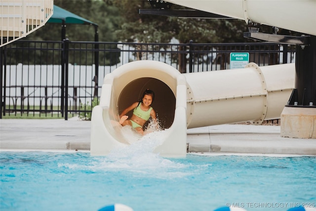 1416 N 71st St, Broken Arrow, OK 74014 - outdoor pool with a water slide