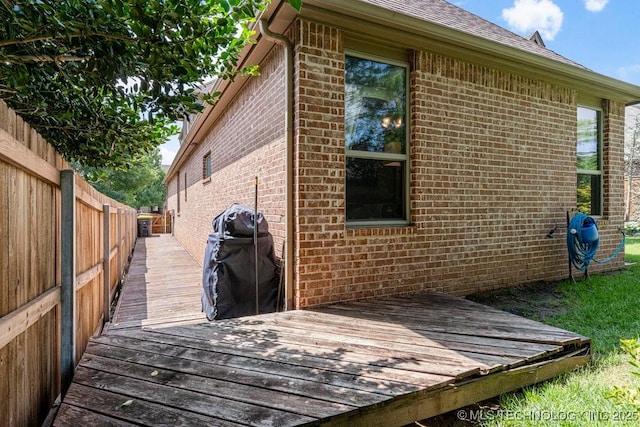 2015 W 109th St, Jenks, OK 74037 - wooden deck featuring area for grilling