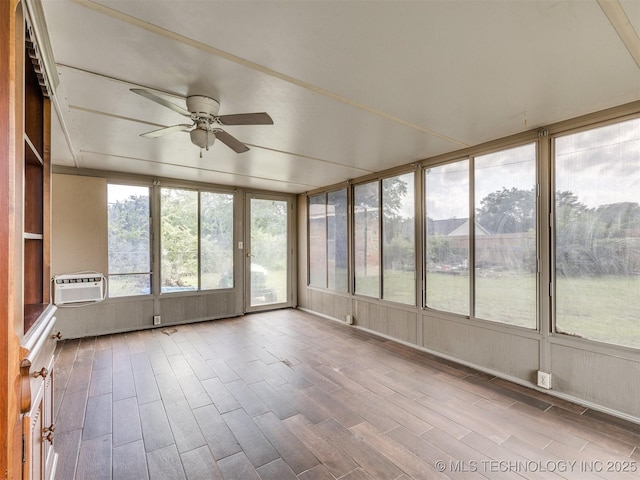 314 N Tallchief St, Skiatook, OK 74070 - unfurnished sunroom with ceiling fan and cooling unit