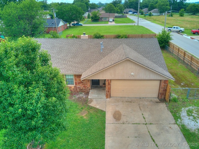 314 N Tallchief St, Skiatook, OK 74070 - aerial view of property and surrounding area