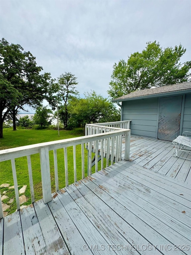 115842 S 4196, Checotah, OK 74426 - deck with a lawn