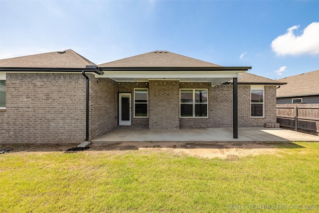 2012 W Huntsville Pl, Broken Arrow, OK 74011 - back of property featuring a patio area, brick siding, and roof with shingles
