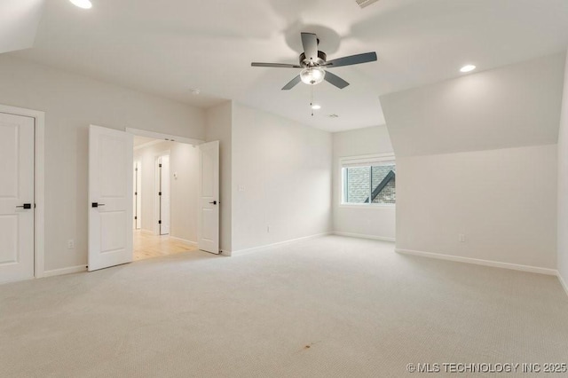 5918 E 126th Pl S, Bixby, OK 74008 - unfurnished bedroom with light colored carpet, recessed lighting, and ceiling fan