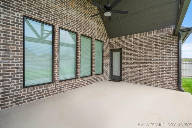 5918 E 126th Pl S, Bixby, OK 74008 - view of patio with ceiling fan