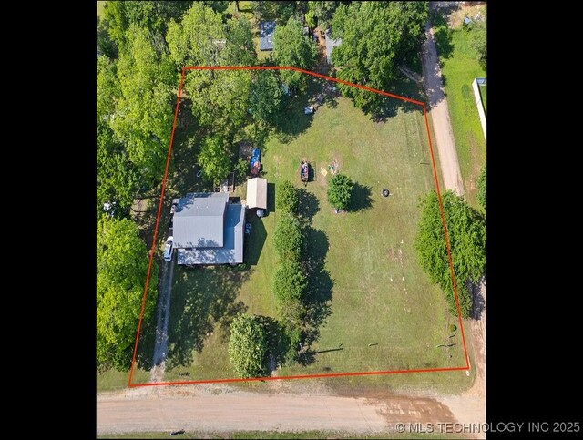 311 Washington Ave, Boswell, OK 74727 - aerial overview of property's location featuring property boundaries highlighted