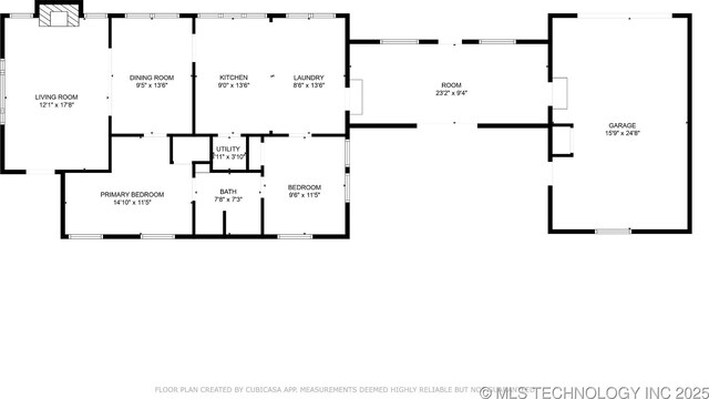 1119 W 7th St, Okmulgee, OK 74447 - view of home floor plan