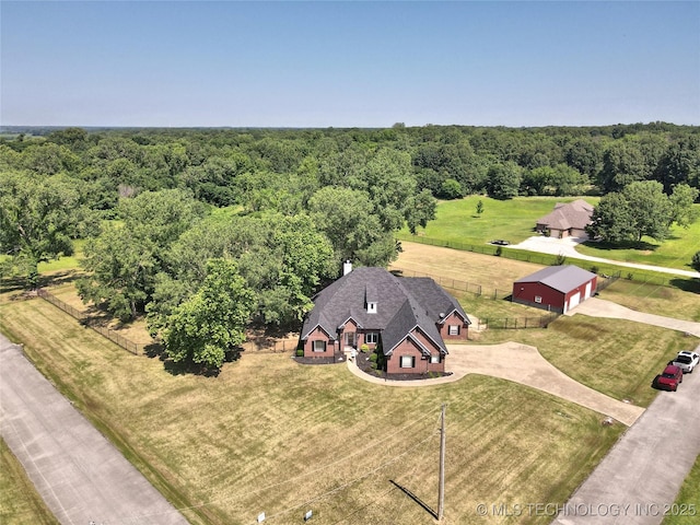 14772 S 212th E Ave, Coweta, OK 74429 - view from above of property with a heavily wooded area
