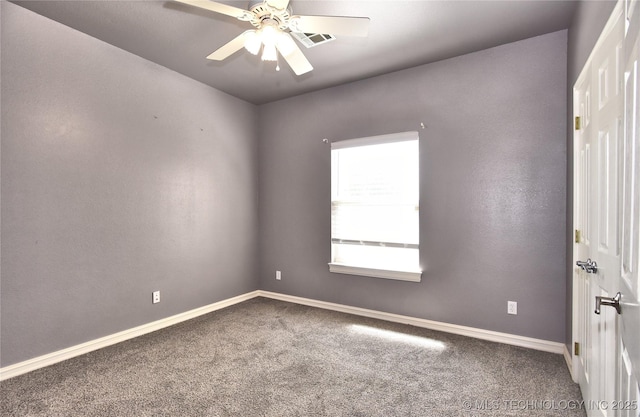 14772 S 212th E Ave, Coweta, OK 74429 - spare room with carpet floors and ceiling fan