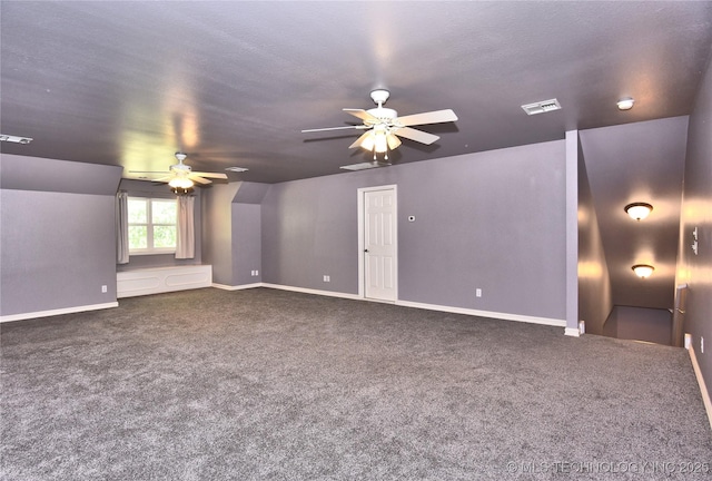 14772 S 212th E Ave, Coweta, OK 74429 - spare room with ceiling fan and dark carpet