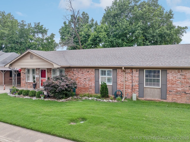 5612 S Newport Ave Unit 5612, Tulsa, OK 74105 - ranch-style home with brick siding and a front yard