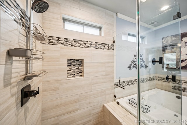 3818 W Phoenix Pl, Broken Arrow, OK 74011 - bathroom with tiled shower and a tub