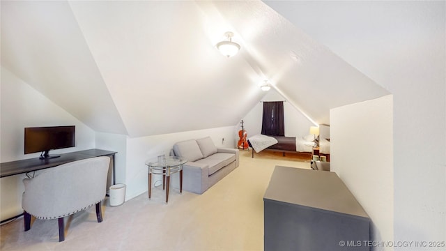 1010 W 120th St, Jenks, OK 74037 - bedroom featuring lofted ceiling, an office area, and carpet