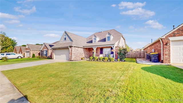 1010 W 120th St, Jenks, OK 74037 - view of front facade featuring concrete driveway, brick siding, a shingled roof, and a garage