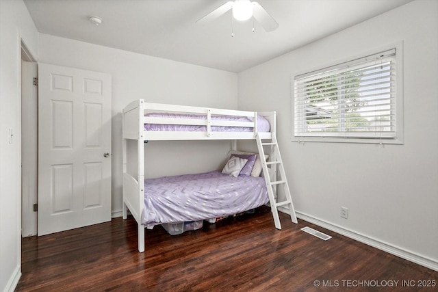 7547 E 27th St, Tulsa, OK 74129 - bedroom featuring wood finished floors and ceiling fan