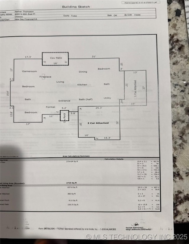 9022 N 65th Pl E, Owasso, OK 74055 - view of property floor plan