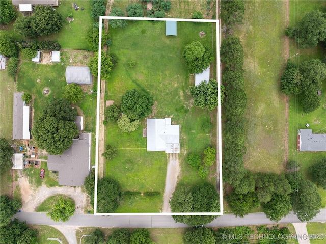 417530 E 1140th Rd, Checotah, OK 74426 - aerial overview of property's location featuring property boundaries highlighted