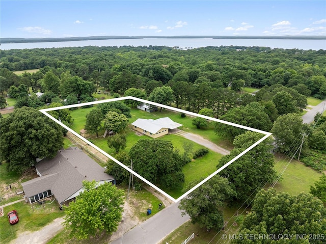 417530 E 1140th Rd, Checotah, OK 74426 - view of subject property featuring a large body of water and property boundaries highlighted