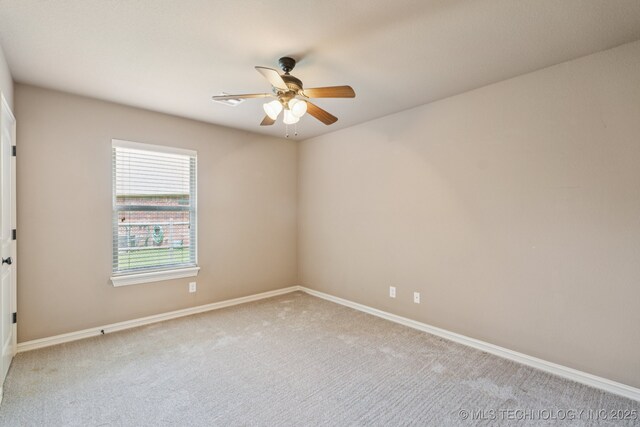 9200 E 92nd Pl, Owasso, OK 74055 - spare room with a ceiling fan and carpet