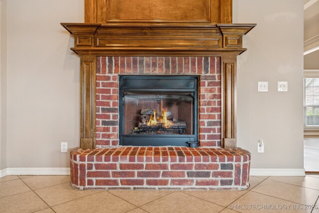 9200 E 92nd Pl, Owasso, OK 74055 - detailed view of a fireplace and baseboards
