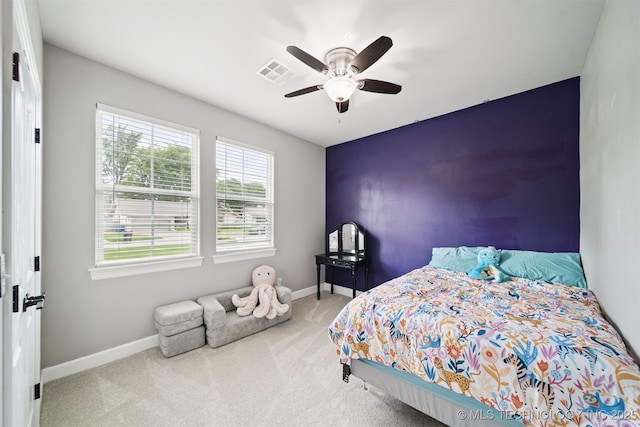 1909 W Nashville St, Broken Arrow, OK 74012 - carpeted bedroom with baseboards and a ceiling fan