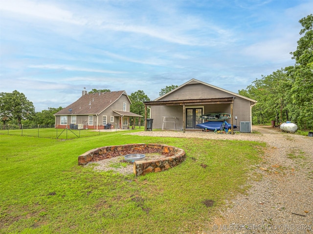 333 Springview Dr, Skiatook, OK 74070 - rear view of property featuring driveway and french doors