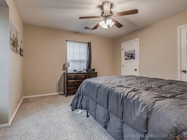 333 Springview Dr, Skiatook, OK 74070 - carpeted bedroom featuring baseboards and ceiling fan