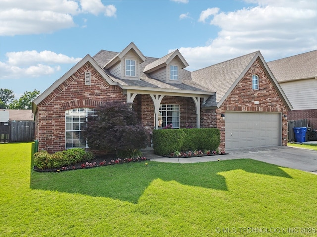 1112 N Yellowood Ave, Broken Arrow, OK 74012 - view of front of house with brick siding, driveway, and roof with shingles