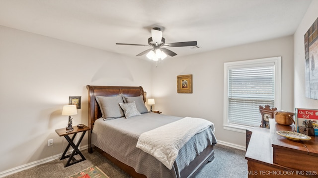 7920 N 147th E Ave, Owasso, OK 74055 - bedroom featuring dark carpet and ceiling fan