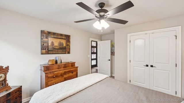 7920 N 147th E Ave, Owasso, OK 74055 - carpeted bedroom with a closet and a ceiling fan