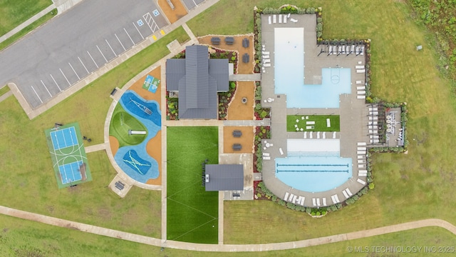 7920 N 147th E Ave, Owasso, OK 74055 - drone / aerial view of a pool area